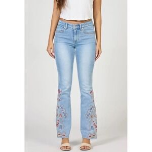 Dear John Denim Bootcut Jaxtyn Santa Fe Jeans, Embroidered Size 30